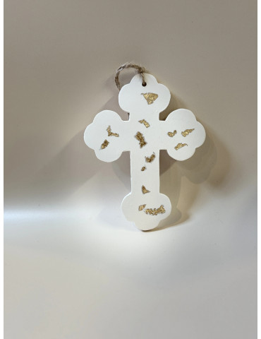 Croix aux éclats dorés