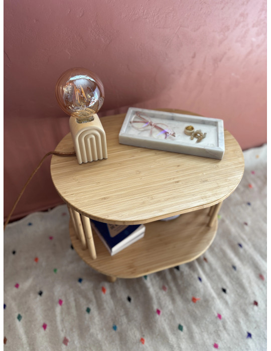 Lampe Ana- lampe sculpturale design en forme d'arche. Artisanale et écologique