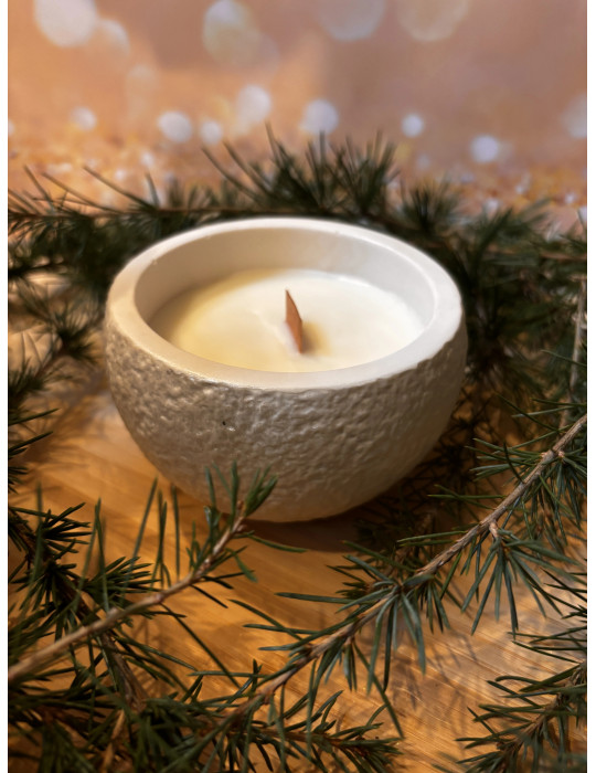 La boule bougie de Noël striée